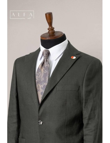 %100 Keten Haki Takım Elbise – Doğallığın ve Zarafetin Buluşma Noktası