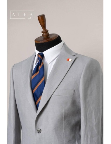 %100 Keten Gri Takım Elbise – Yazlık Şıklığın Zirvesi